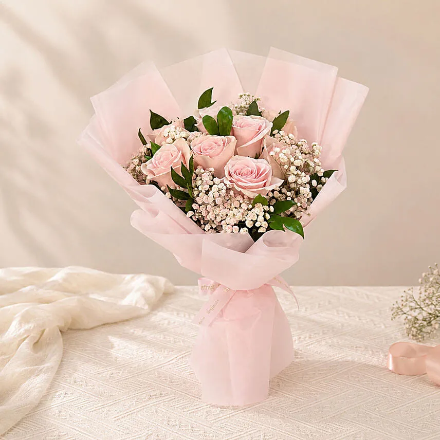 Beautiful Pink Roses Bouquet