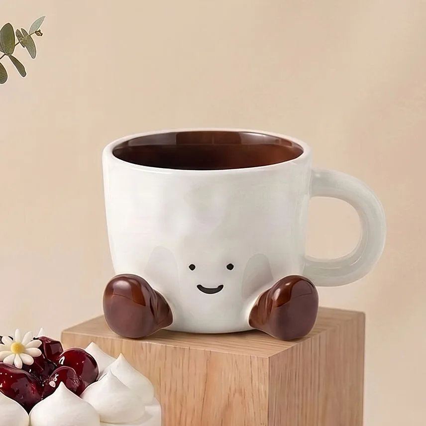 Jellycat Gift set with Bouquet, Brown Mug and Cake