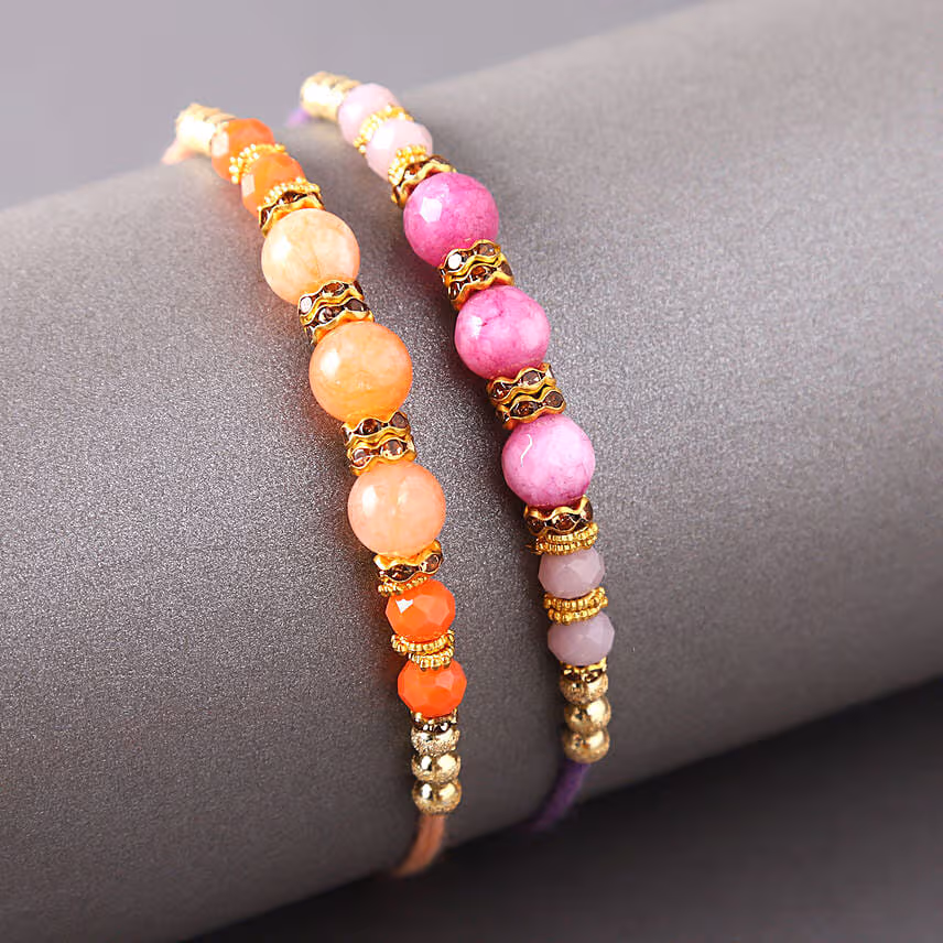 Sneh Peach Rakhi Set & Almonds