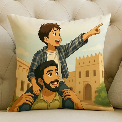 خصص حبك لوالدك مع وسادة مستوحاة من جيبلي