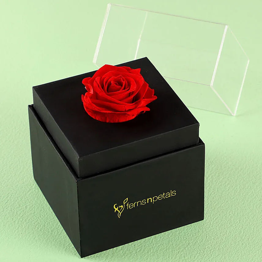 Forever Red Rose Box With I Love You Table Top For Valentines