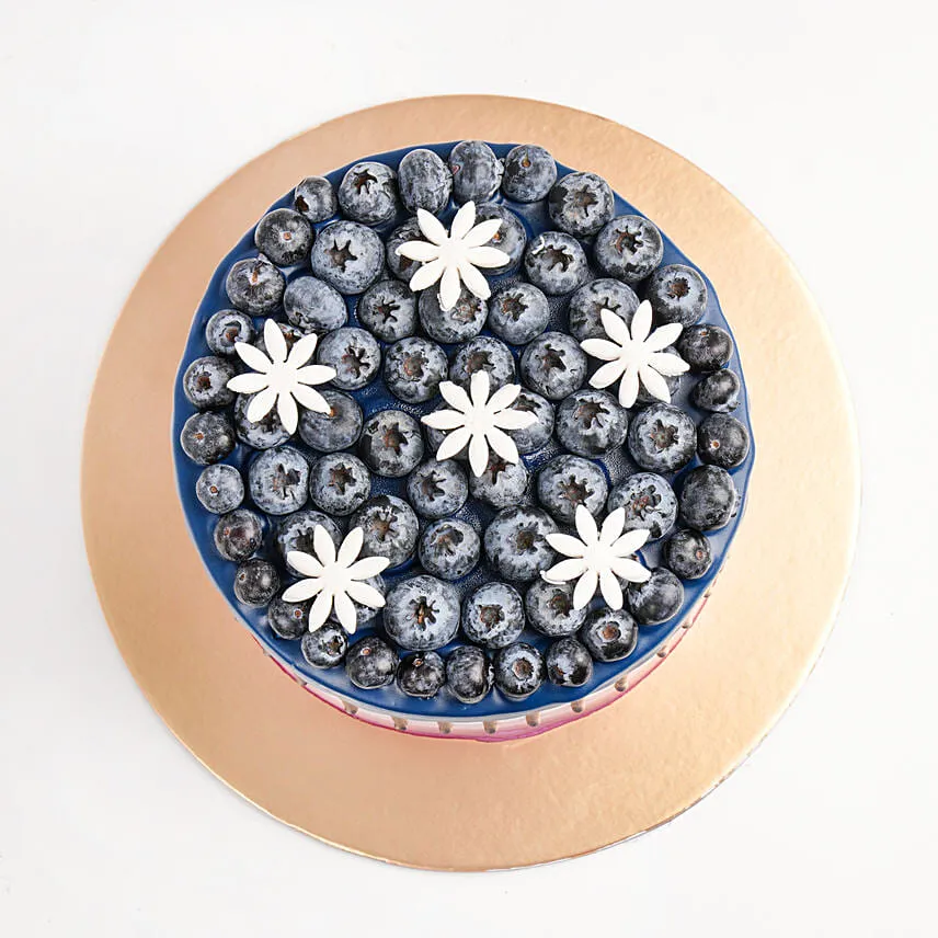 Yummy Blueberry Drip Cake