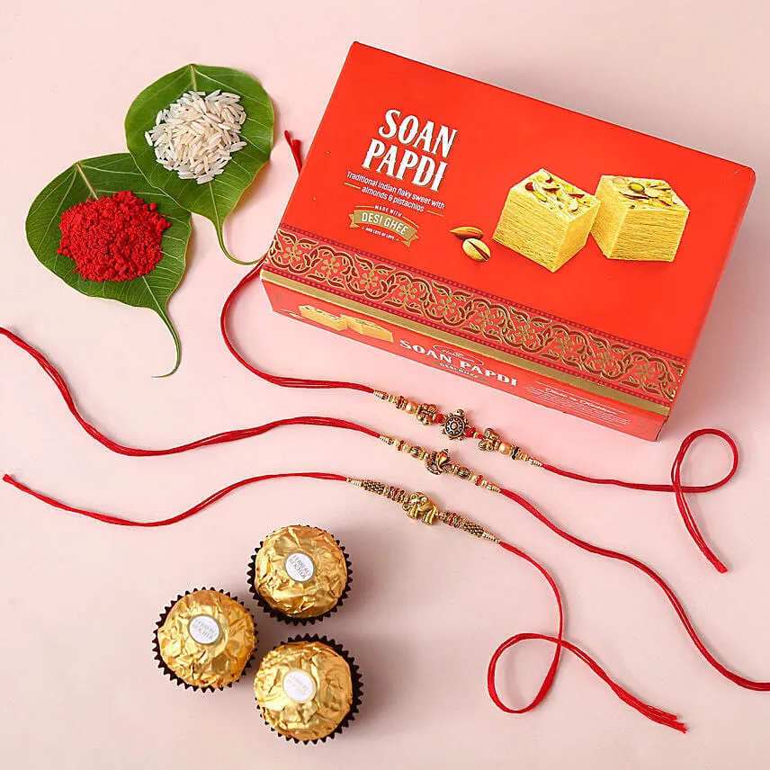 Sneh Feng Shui Rakhis With Soan Papdi & Ferrero Rocher