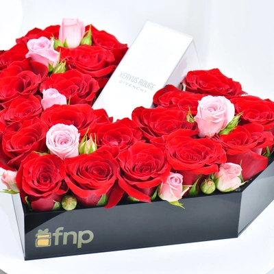 Exquisite Love: 20 Red Roses & Xeryus Rouge by Givenchy for Him