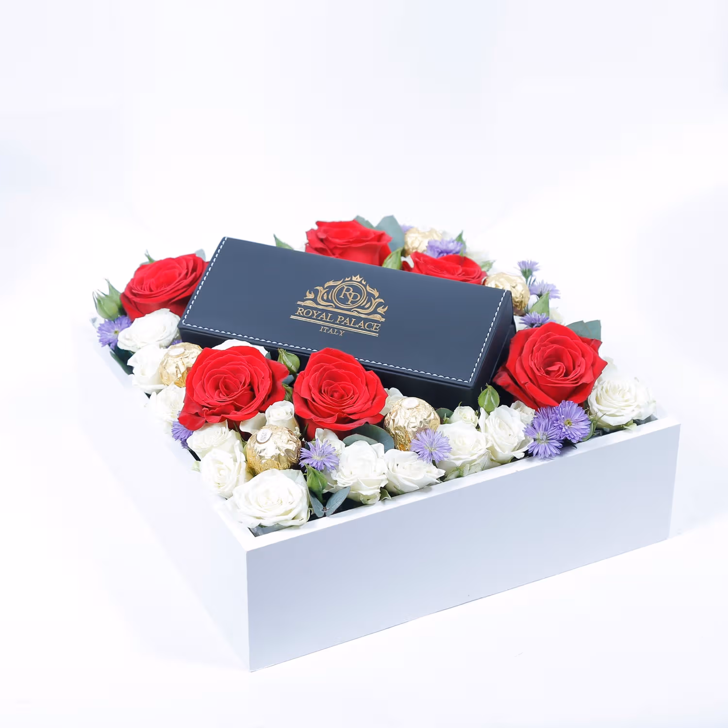 Luxury Musbah - White & Yellow - Large Edition - Elegance Floral Box