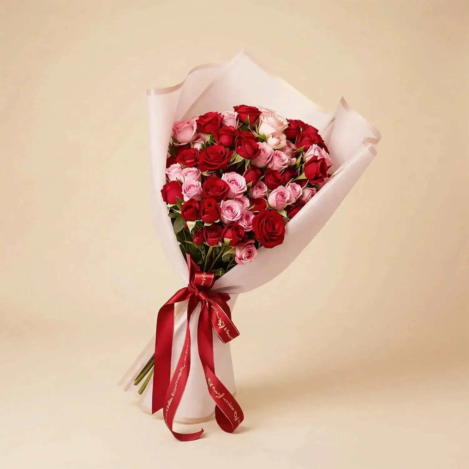Charming Pink & Red Spray Roses Bouquet for Her