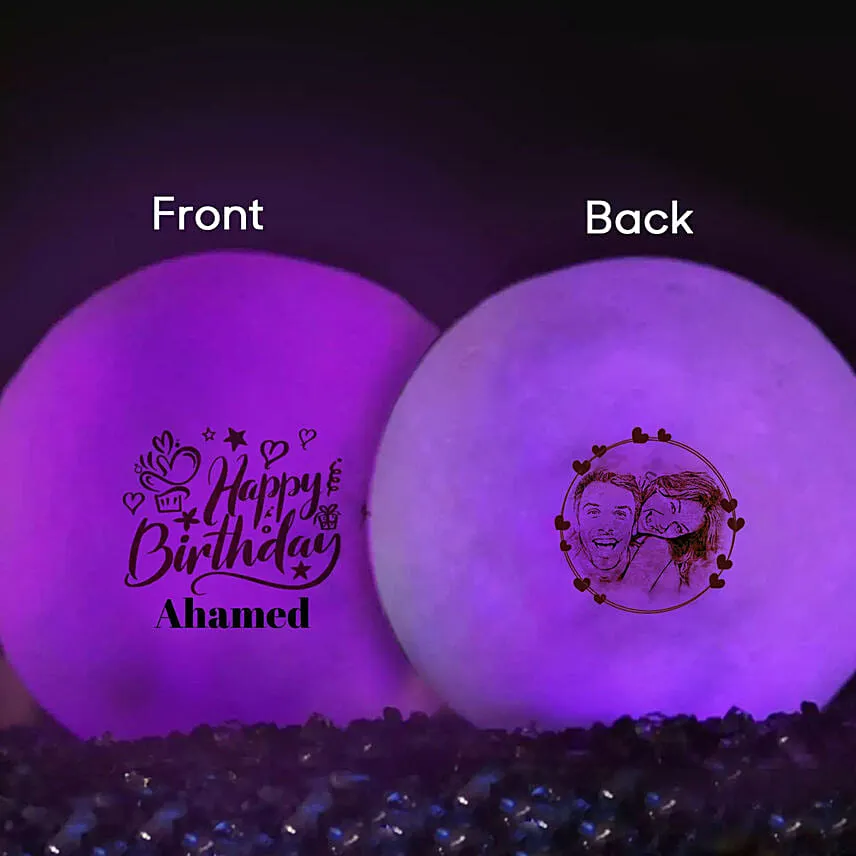 Happy Birthday Luminous Lamp with Engraving 10cm