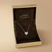 Omnia Aura 18K White Gold Necklace with Diamond Pendant