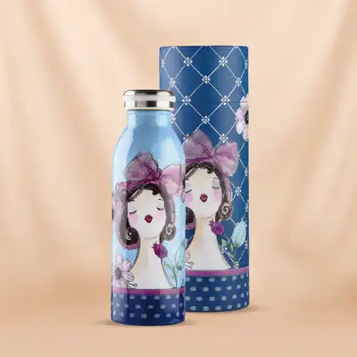 Le Pupazze 500ml Water Bottle | Vibrant Blue Design for Everyday Hydration
