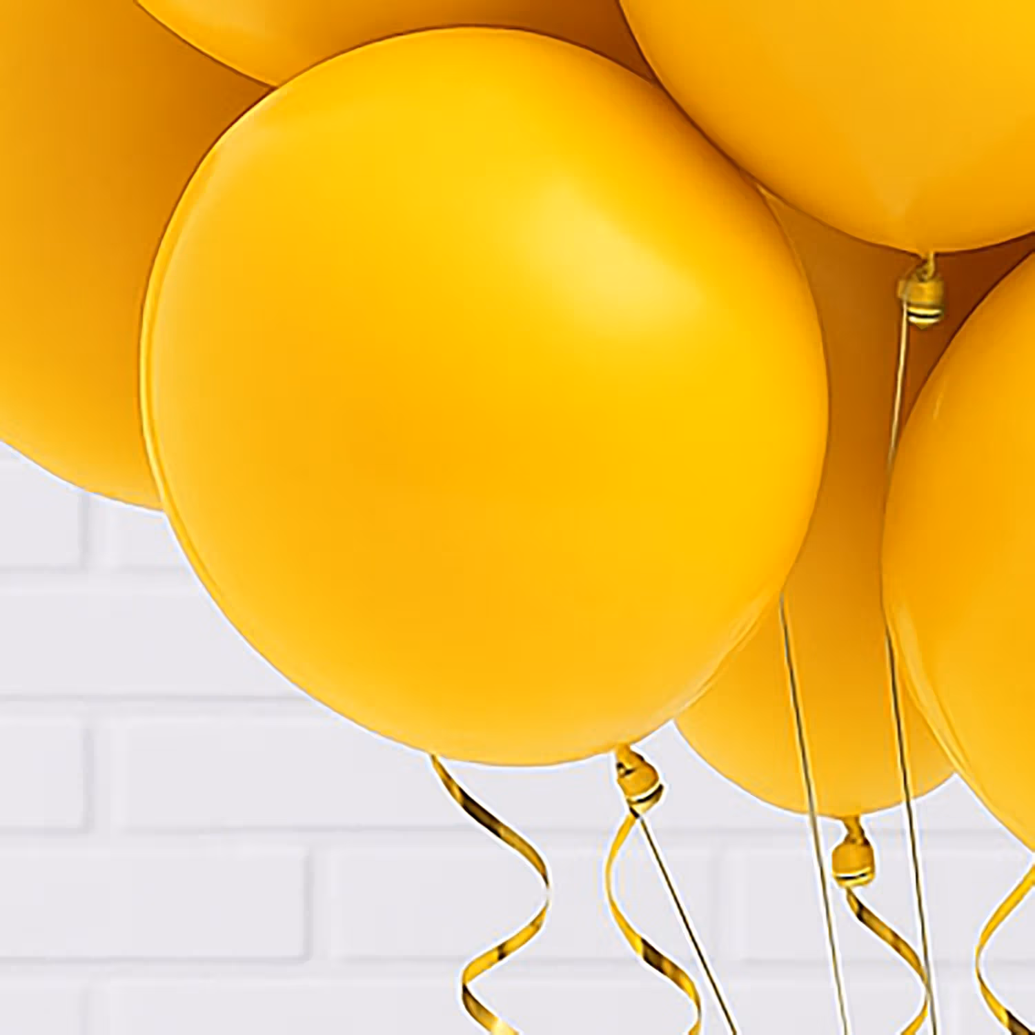 Vibrant Yellow Helium Balloons - Perfect for Celebrations