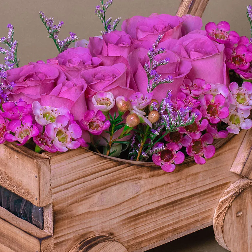 Elegant Purple Roses Arrangement