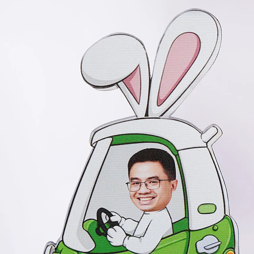 Personlized Easter Rabbit Car Caricature