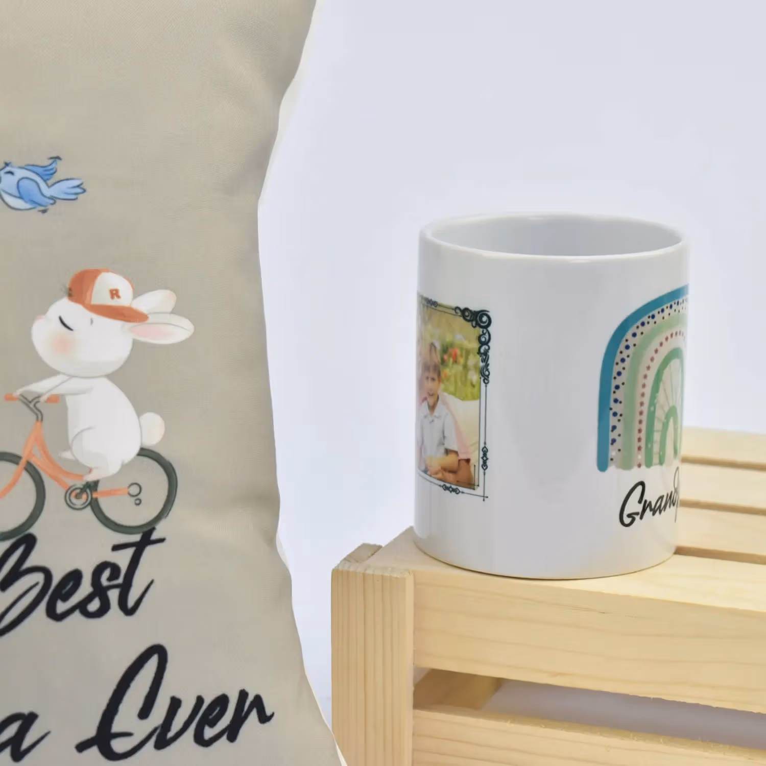 Grandpa's Best Gift Combo: Cushion and Mug Set
