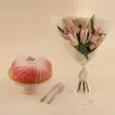 Mom's Lilies Bouquet n Delightful Cake