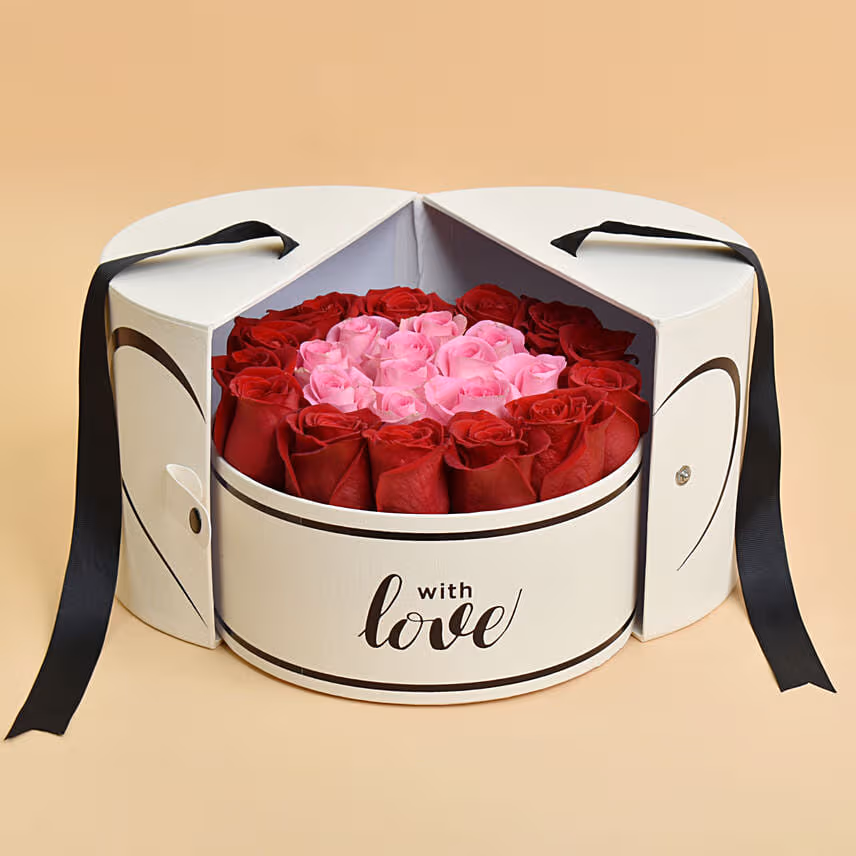 Pink & Red Roses Love For Valentine