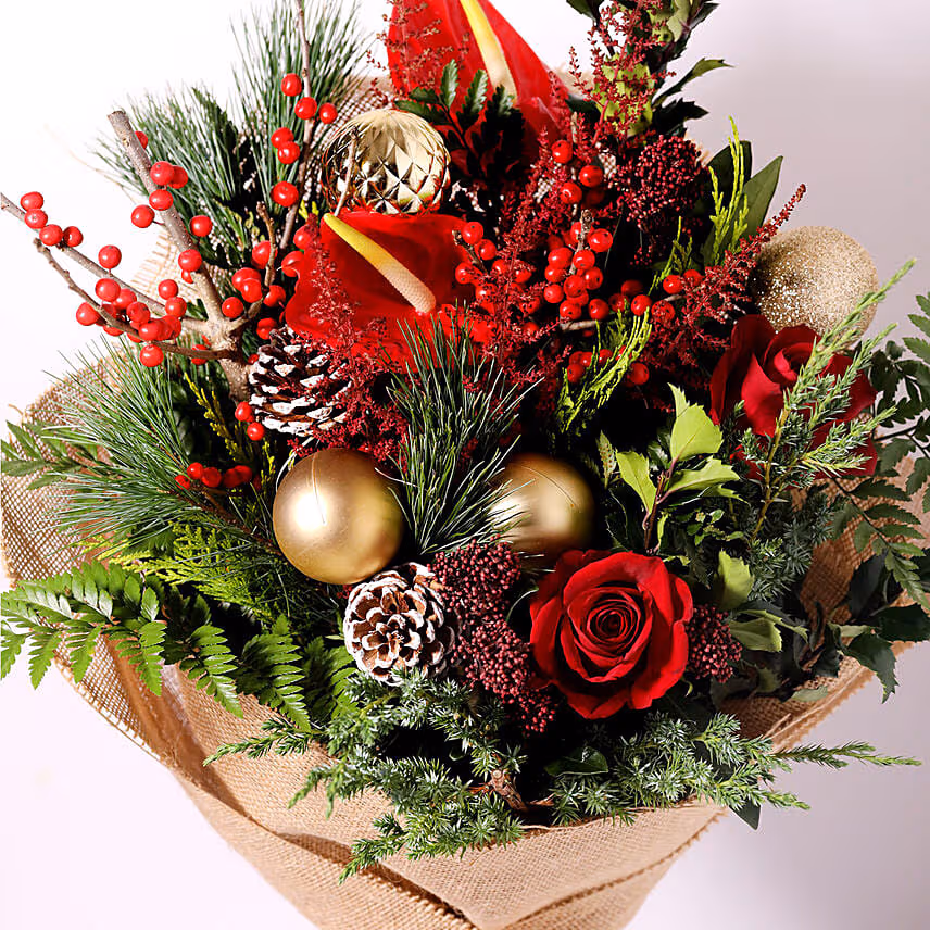 Xmas Theme Flower Bouquet