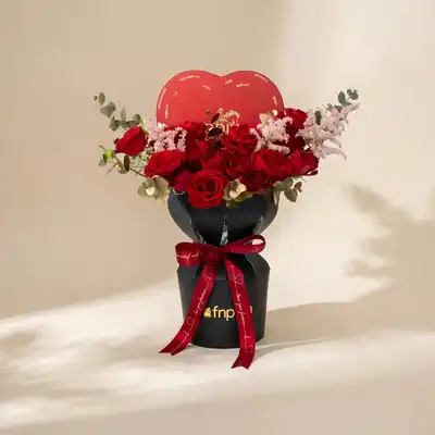 Romantic Rose & Chocolate Delight Gift Set