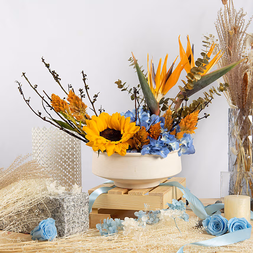 Yellow and Blue Flower Magic