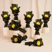 Yellow Gerbera Mini Flower Bouquets - 4 Bouquets