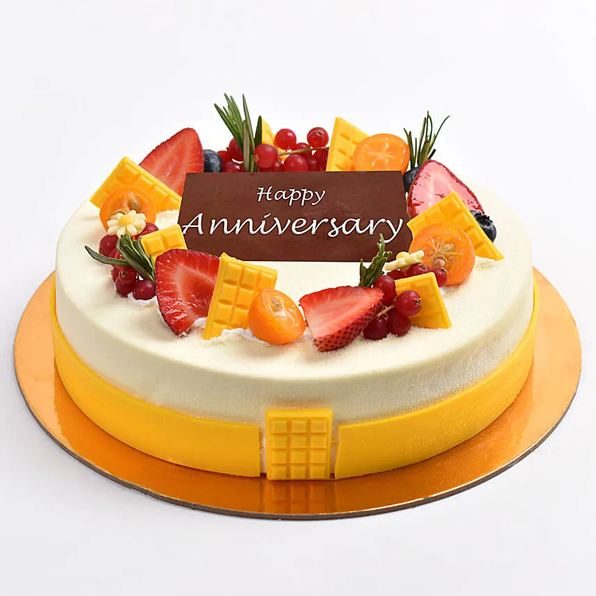1 Kg Vanilla Berry Cake For Anniversary