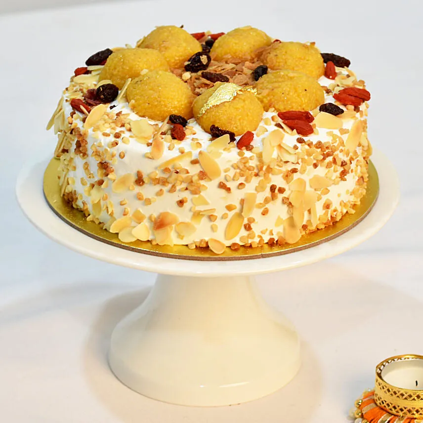 Motichoor Laddoo Cake for Deepavali