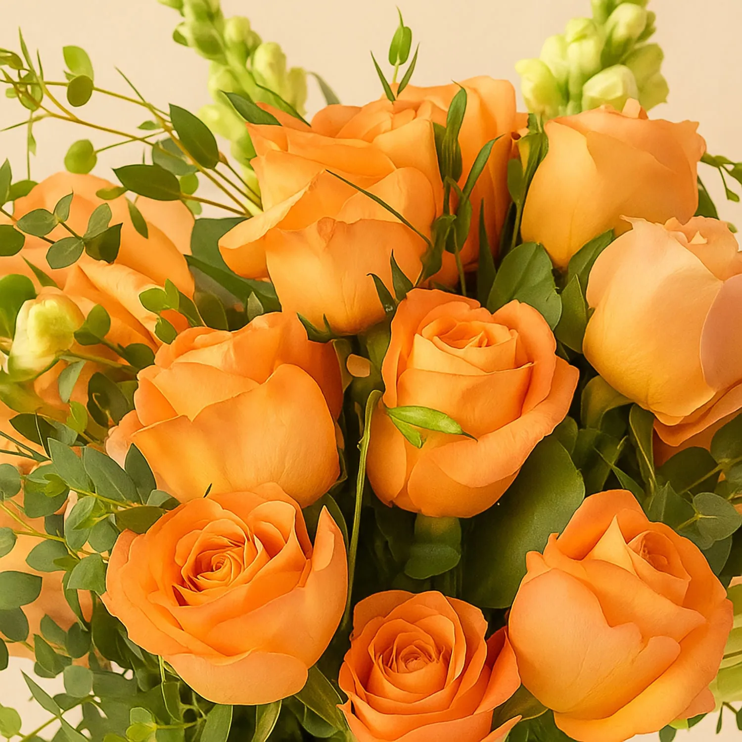 Sunset Charm Peach Rose Vase