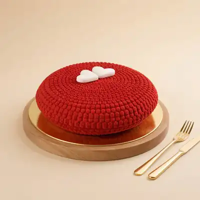 Velvety Love Valentine Cake - Cake