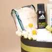 Luxury Adidas Gift Hamper with Elegant Floral Accents & Complete Bath Essentials
