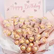 Luxurious Ferrero Rocher Birthday Bouquet with Pampas Touch