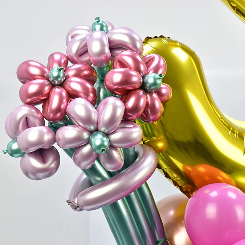 Birthday Numeric Single Balloon Arrangement