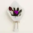 Exquisite Forever Purple Rose Bouquet with Italian Ruscus & Hojas Leaves
