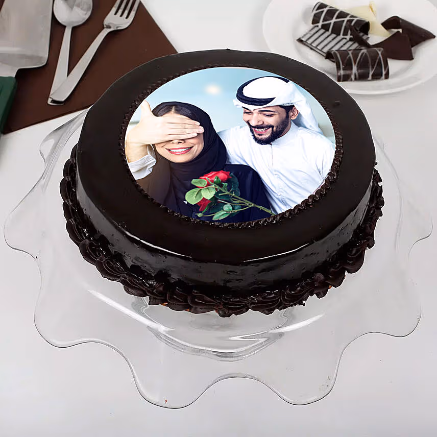 Chocolate Truffle Photo Cake