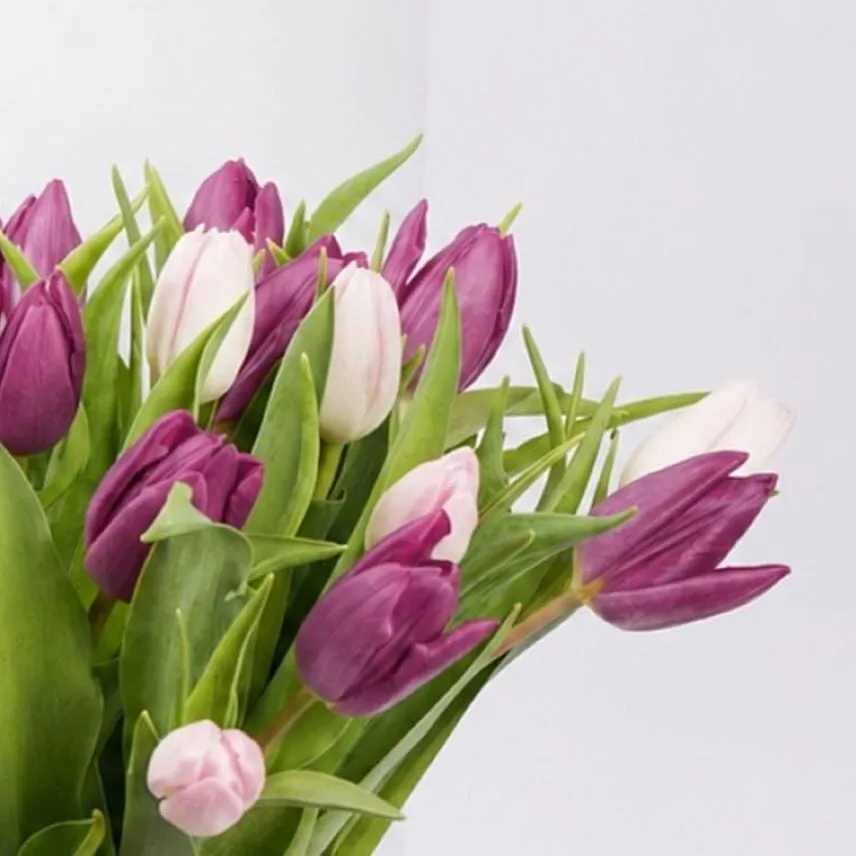 Mix Tulips in Premium Vase
