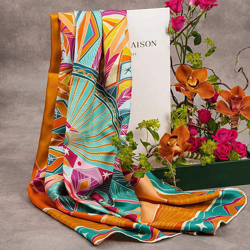 Life Hayeti Scarf By Lumena Maison With Flowers