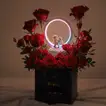 Romantic Red Rose Box with LED Lamp & Chocolates