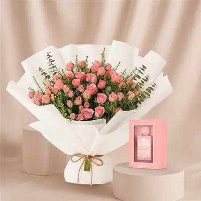 A Touch of Blushed Elegance: Pink Roses & Noble Blush Fragrance Set