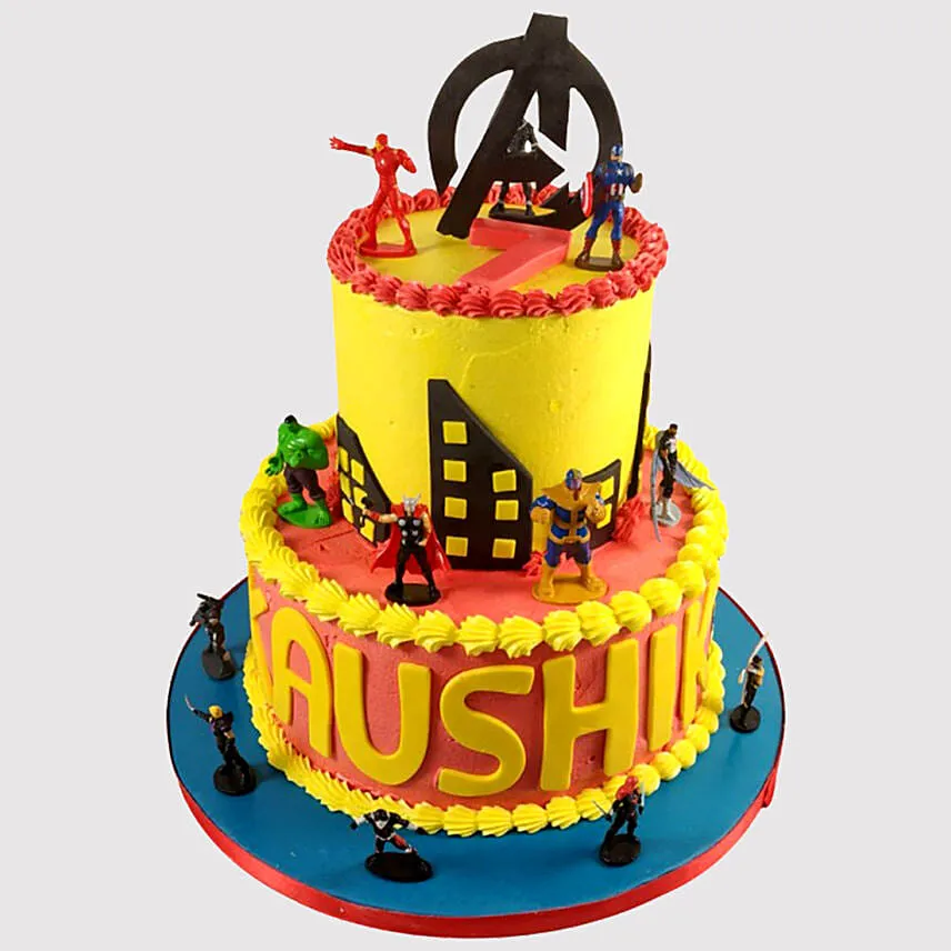 Avengers Logo Themed Cake