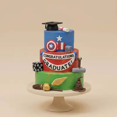 Congratulation Graduation Avengers Fun Cake