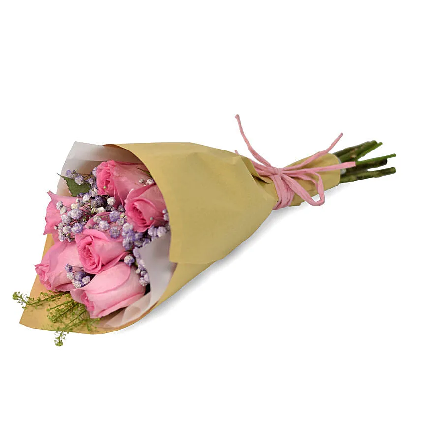 Elegant Pink Roses Bouquet