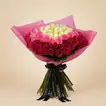100 Pink & White Roses Orbit of Emotions Bouquet