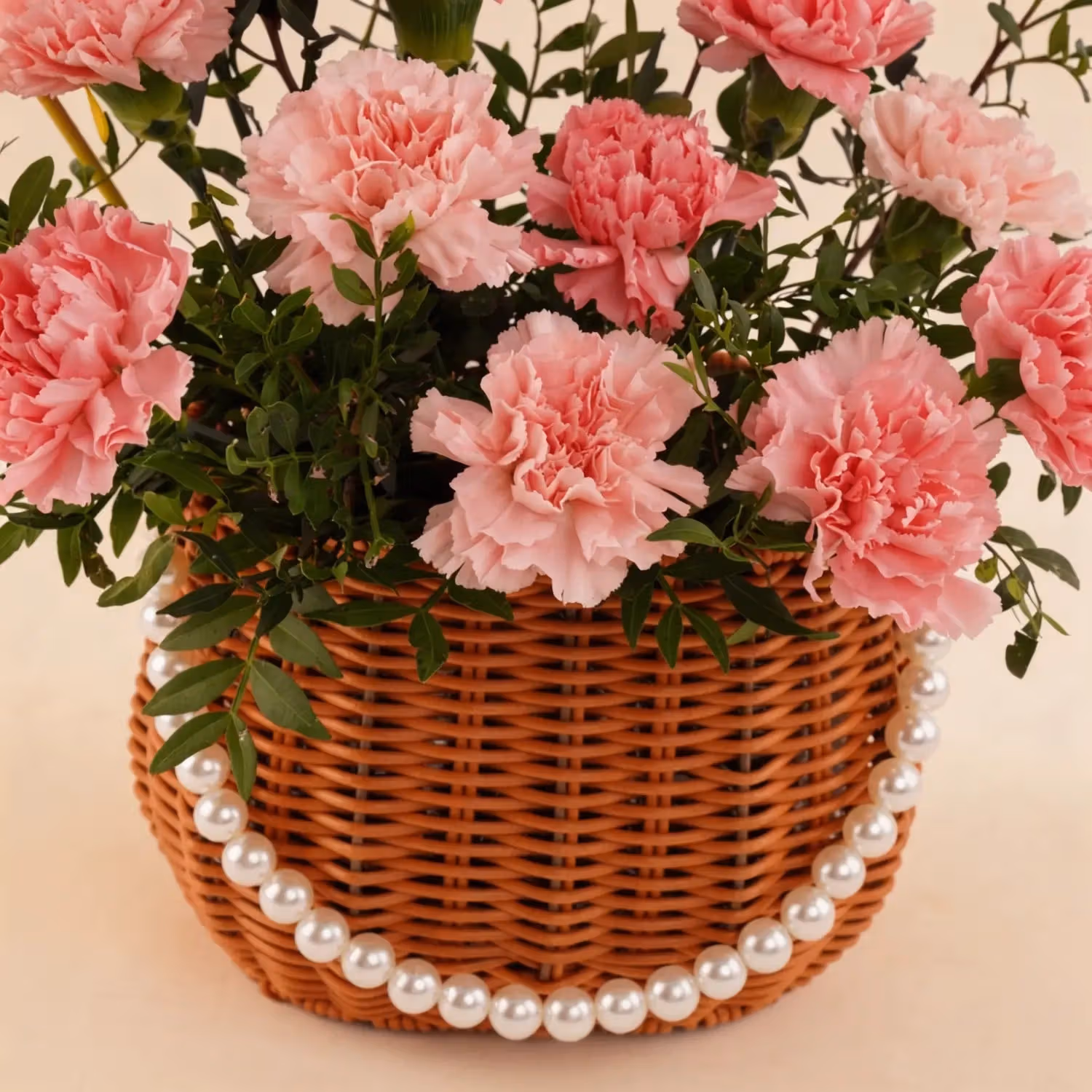 Charming Pink Blossom Basket