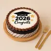 Class of 2026 Chocolate Graduation Cake - Half KG of Sweet Celebration