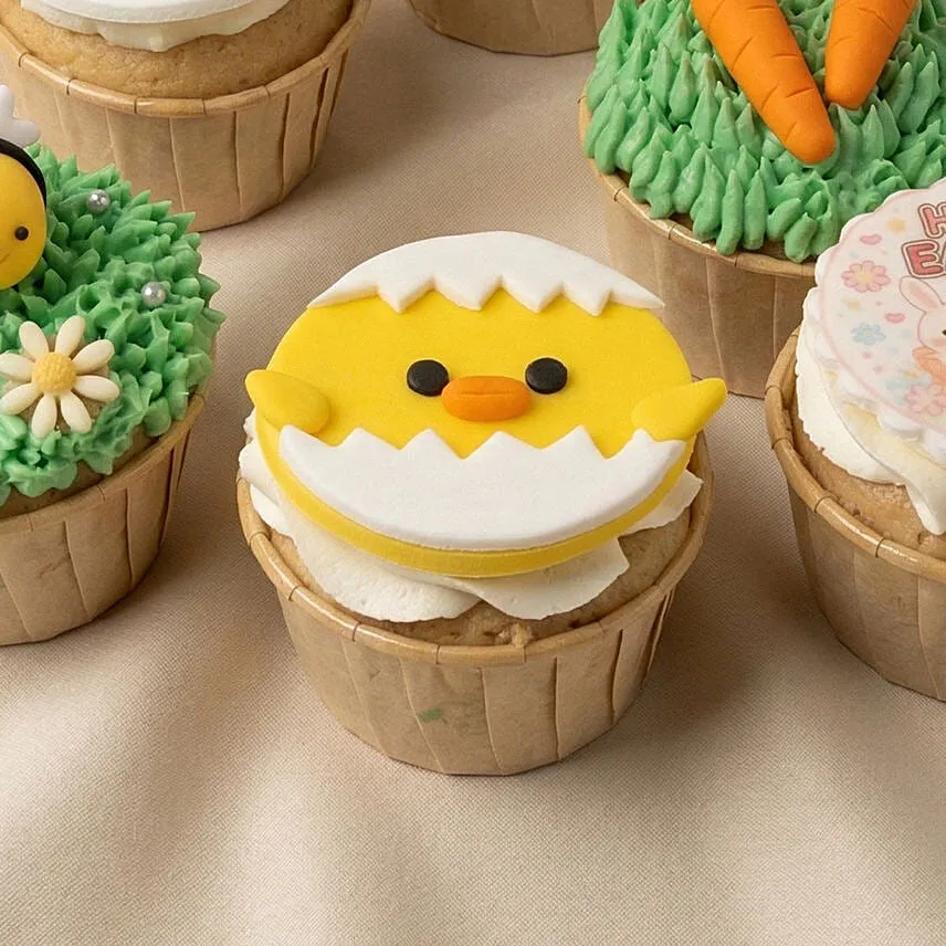 Easter Garden Vanilla Cupcakes Box of 6