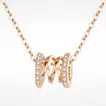 Elegant 925 Sterling Silver Rose Gold Infinity Pendant Necklace for Women