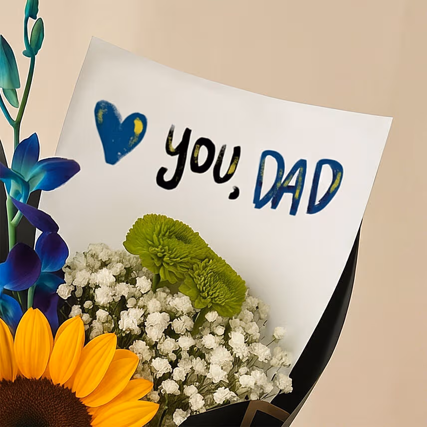 Love You Dad Sunflower Flower Bouquet
