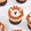 Adorable Lion-Themed Vanilla Cupcakes - Set of 6 Designer Treats