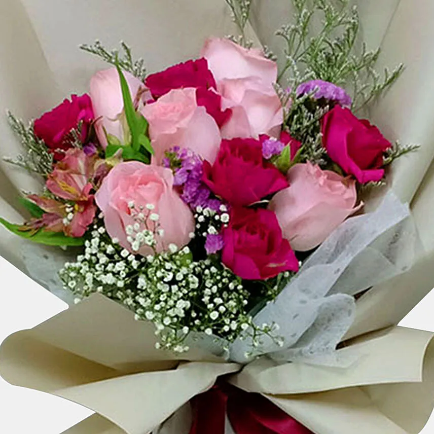 Posy Of Pink Roses