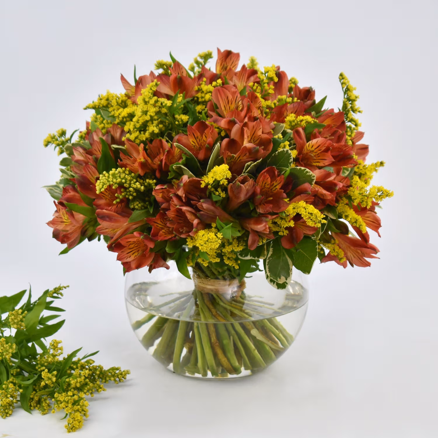 Orange Peruvian Lilies Arrangement