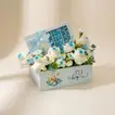 Welcome Baby Boy Blossom Box with Chocolate Gift