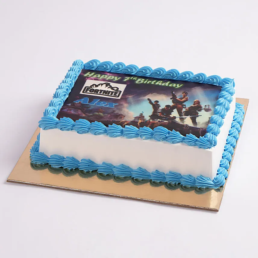 Fortnite Birthday Chocolate Photo Cake